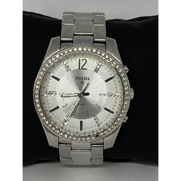Fossil FTW5015 Women's Stainless Steel White Analog Dial Hybrid Smartwatch XX661 - Picture 1 of 12